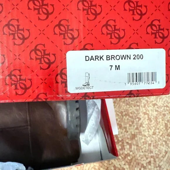 Guess Women's Tall Brown Buckle Boots - Picture 6 of 8